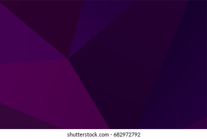 Dark Purple vector polygon abstract template. Modern geometrical abstract illustration with gradient. Brand-new design for your business.