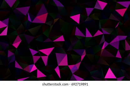 Dark Purple vector polygon abstract background. Brand-new colored illustration in blurry style with gradient. The textured pattern can be used for background.