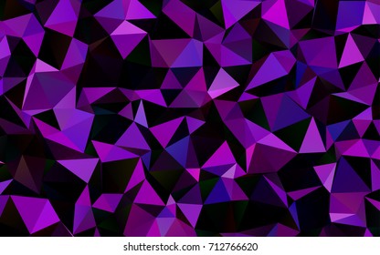 Dark Purple vector polygon abstract background. An elegant bright illustration with gradient. The completely new template can be used for your brand book.