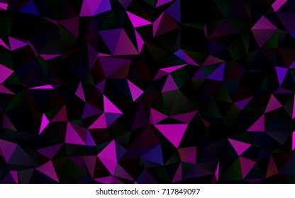 Dark Purple vector polygon abstract background. Brand-new colored illustration in blurry style with gradient. The polygonal design can be used for your web site.