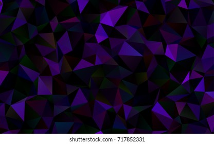 Dark Purple vector polygon abstract pattern. Triangular geometric sample with gradient.  Brand-new style for your business design.