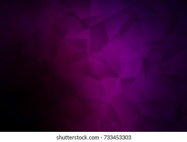 Dark Purple vector polygon abstract template. A vague abstract illustration with gradient. The elegant pattern can be used as part of a brand book.