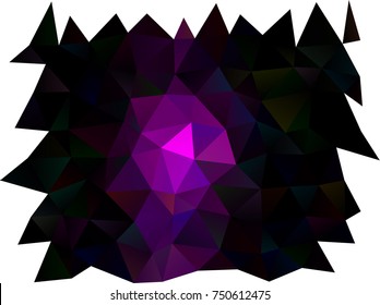 Dark Purple vector polygon abstract template. Shining illustration, which consist of triangles. Brand-new style for your business design.