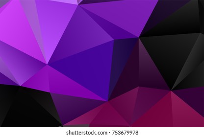 Dark Purple vector polygon abstract pattern. Colorful illustration in abstract style with gradient. A new texture for your design.