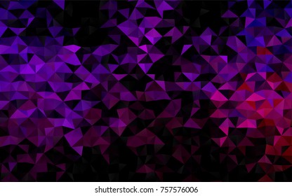 Dark Purple vector polygon abstract template. Colorful abstract illustration with gradient. The elegant pattern can be used as part of a brand book.