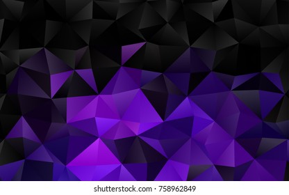Dark Purple vector polygon abstract template. Colorful illustration in abstract style with gradient. The best triangular design for your business.