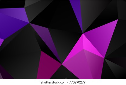 Dark Purple vector polygon abstract template. An elegant bright illustration with gradient. The template can be used as a background for cell phones.