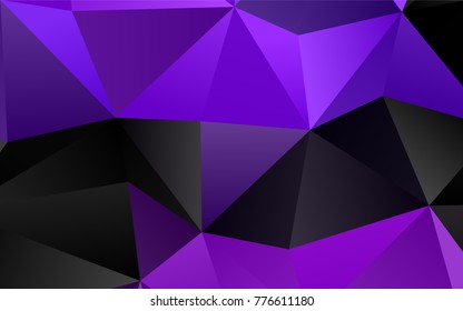 Dark Purple vector polygon abstract pattern. Modern geometrical abstract illustration with gradient. Brand-new style for your business design.