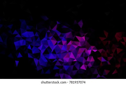 Dark Purple vector polygon abstract background. Geometric illustration in Origami style with gradient.  The template can be used as a background for cell phones.