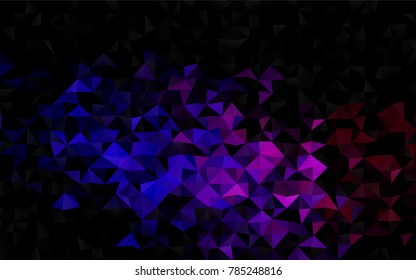 Dark Purple vector polygon abstract pattern. Creative illustration in halftone style with gradient. The template can be used as a background for cell phones.