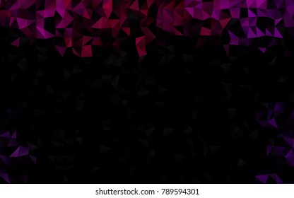 Dark Purple vector polygon abstract background. Brand-new colored illustration in blurry style with gradient. The template can be used as a background for cell phones.
