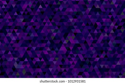 Dark Purple vector polygonal background. Glitter abstract illustration with an elegant design. The best triangular design for your business.