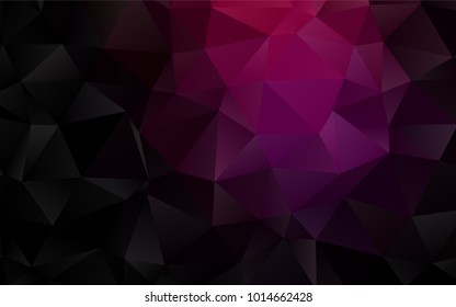 Dark Purple vector polygonal background. Creative geometric illustration in Origami style with gradient. A completely new design for your business.