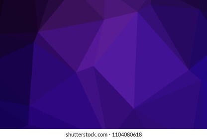 Dark Purple vector polygonal background. Polygonal abstract illustration with gradient. A completely new template for your business design.