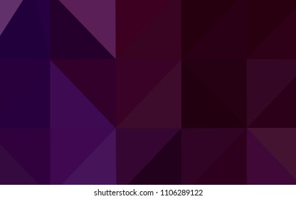 Dark Purple vector polygonal background. Polygonal abstract illustration with gradient. Brand-new style for your business design.