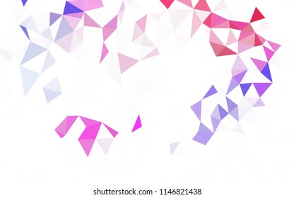 Dark Purple vector polygonal background. A sample with polygonal shapes. Brand new style for your business design.
