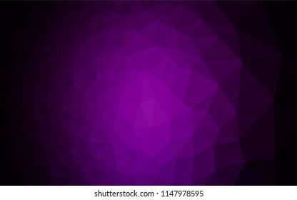 Dark Purple vector polygonal background. Brand new colored illustration in blurry style with gradient. The template can be used as a background for cell phones.