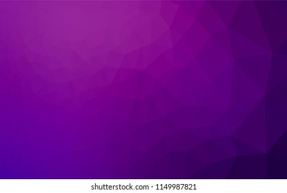 Dark Purple vector polygonal background. Colorful illustration in abstract style with gradient. The polygonal design can be used for your web site.