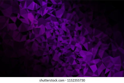 Dark Purple vector polygonal background. Colorful abstract illustration with gradient. The elegant pattern can be used as part of a brand book.