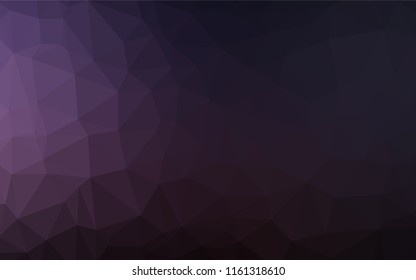 Dark Purple vector polygonal background. Brand new colored illustration in blurry style with gradient. The polygonal design can be used for your web site.
