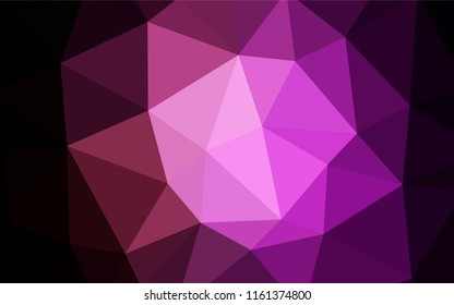 Dark Purple vector polygonal background. A sample with polygonal shapes. New template for your brand book.
