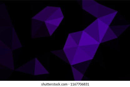 Dark Purple vector polygonal background. Creative illustration in halftone style with gradient. The completely new template can be used for your brand book.