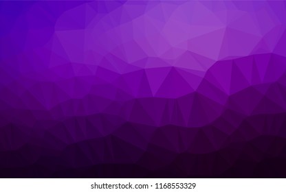 Dark Purple vector polygonal background. A sample with polygonal shapes. The polygonal design can be used for your web site.