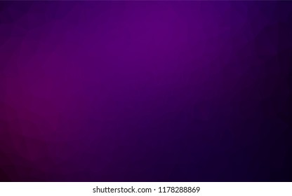 Dark Purple vector polygonal background. Shining colored illustration in a Brand new style. Triangular pattern for your business design.