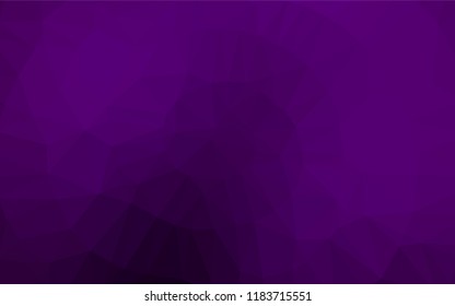 Dark Purple vector polygonal background. Creative illustration in halftone style with gradient. The textured pattern can be used for background.