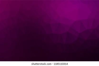 Dark Purple vector polygonal background. Triangular geometric sample with gradient.  The best triangular design for your business.