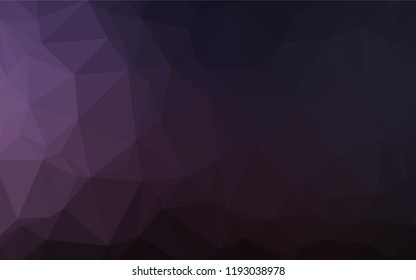 Dark Purple vector polygonal background. Creative illustration in halftone style with gradient. A new texture for your design.