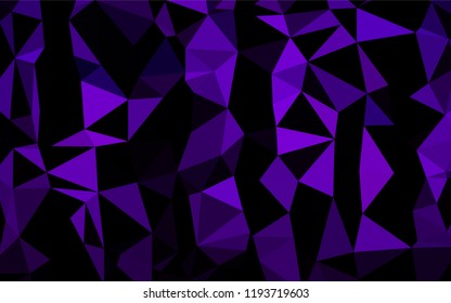 Dark Purple vector polygonal background. Brand new colored illustration in blurry style with gradient. Brand new design for your business.