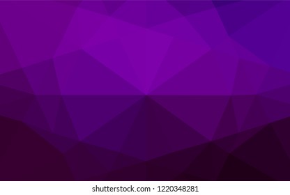 Dark Purple vector polygonal background. A vague abstract illustration with gradient. The textured pattern can be used for background.