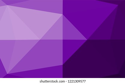 Dark Purple vector polygonal background. Shining colored illustration in a Brand new style. The best triangular design for your business.