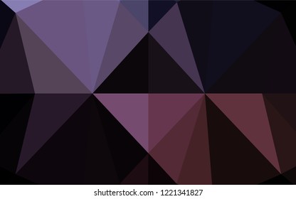 Dark Purple vector polygonal background. Glitter abstract illustration with an elegant design. The completely new template can be used for your brand book.