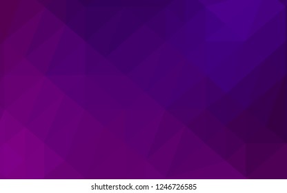 Dark Purple vector polygonal background. Colorful illustration in abstract style with gradient. Completely new template for your business design.