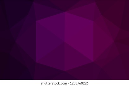 Dark Purple vector polygonal background. Modern geometrical abstract illustration with gradient. The template can be used as a background for cell phones.