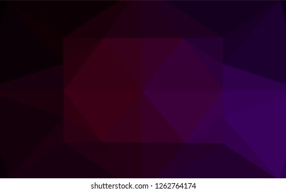 Dark Purple vector polygonal background. Colorful abstract illustration with gradient. Brand new design for your business.