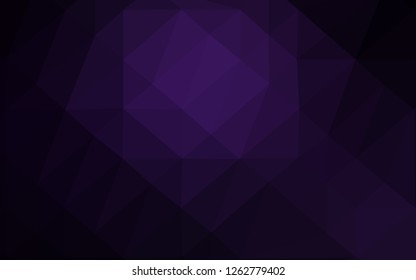 Dark Purple vector polygonal background. Colorful illustration in Origami style with gradient.  Brand new design for your business.
