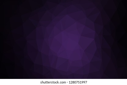 Dark Purple vector polygonal background. A vague abstract illustration with gradient. Completely new template for your business design.