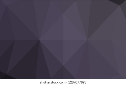 Dark Purple vector polygonal background. Creative geometric illustration in Origami style with gradient. Brand new design for your business.