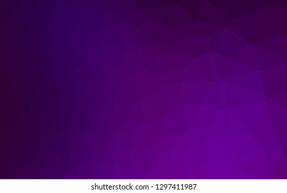 Dark Purple vector polygonal background. Brand new colorful illustration in with gradient. Completely new template for your business design.