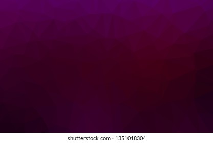 Dark Purple vector polygonal background. Colorful illustration in abstract style with gradient. Template for your brand book.