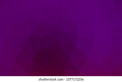 Dark Purple vector polygonal background. Shining illustration, which consist of triangles. Brand new style for your business design.