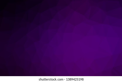 Dark Purple vector polygonal background. Colorful abstract illustration with gradient. Polygonal design for your web site.