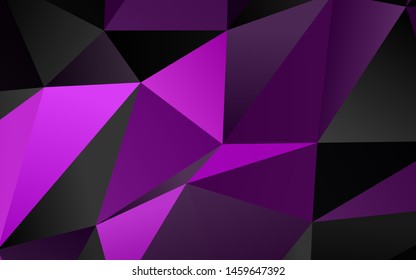 Dark Purple vector polygonal background. A sample with polygonal shapes. Brand new style for your business design.