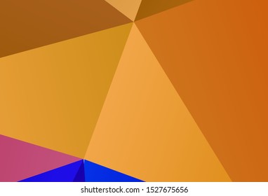 Dark Purple vector polygonal background. A sample with polygonal shapes. A completely new design for your leaflet.