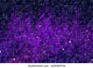 Dark Purple vector polygonal background. Elegant bright polygonal illustration with gradient. A completely new design for your leaflet.