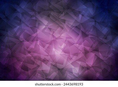 Dark Purple vector polygonal background. Colorful illustration in polygonal style with gradient. Polygonal design for your web site.
