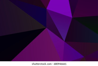 Dark Purple vector polygonal background. An elegant bright illustration with gradient. The template can be used as a background for cell phones.